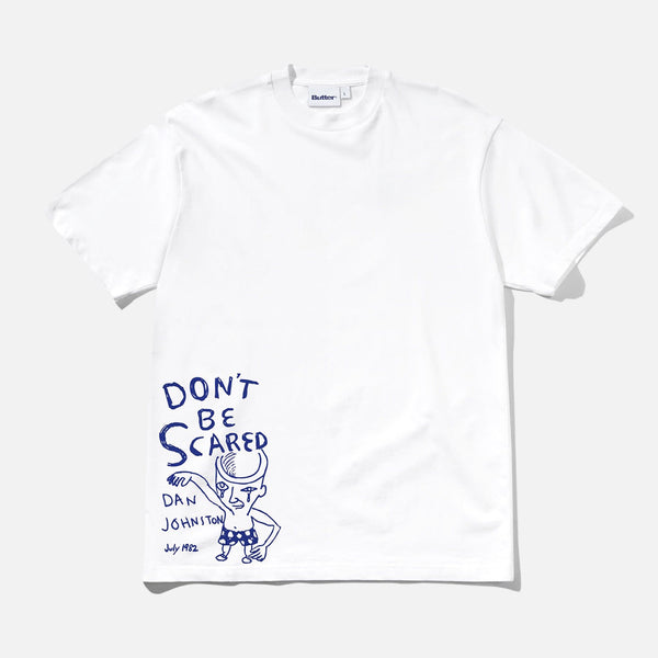Butter Goods - Daniel Johnston Don't Be Scared T-Shirt - White / Blue