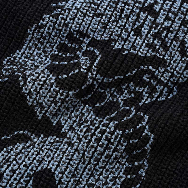 Butter Goods - Dragon Zip Knitted Sweater - Black