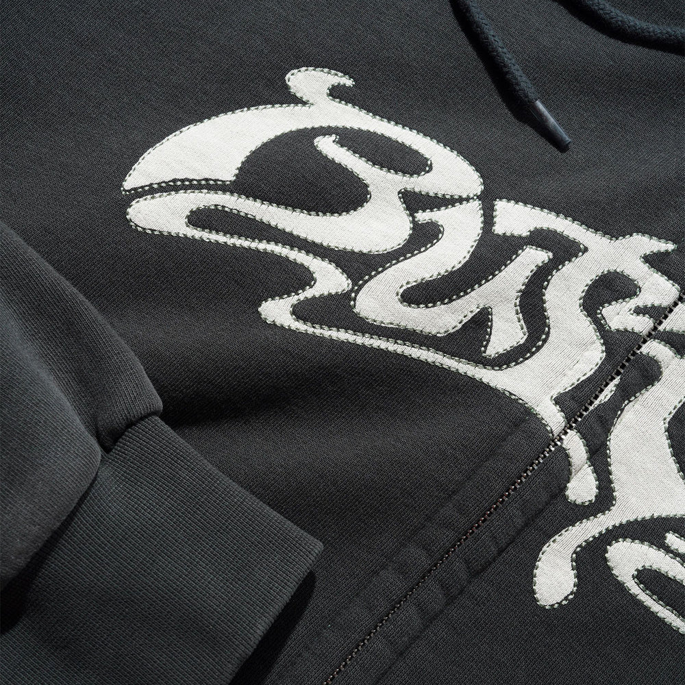 Butter Goods - Drummer Zip Hooded Sweatshirt - Washed Black