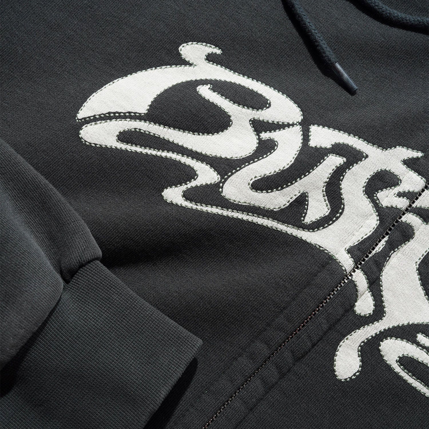 Butter Goods - Drummer Zip Hooded Sweatshirt - Washed Black
