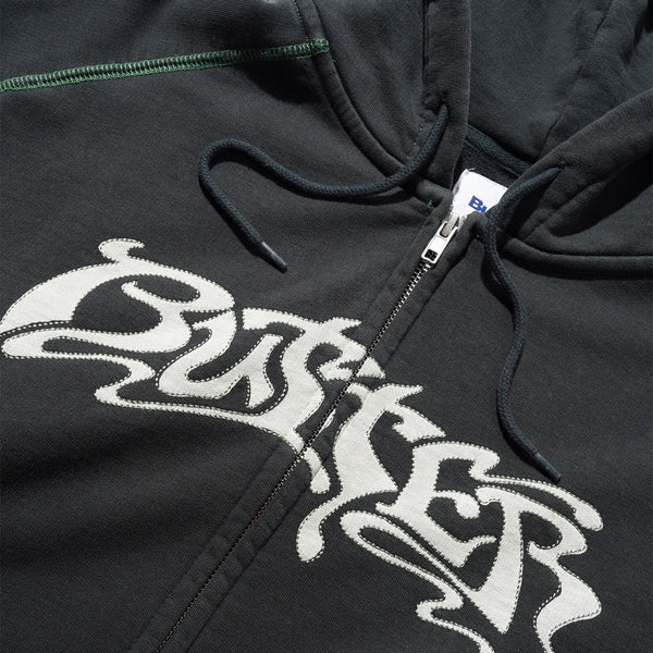 Butter Goods - Drummer Zip Hooded Sweatshirt - Washed Black