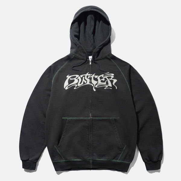Butter Goods - Drummer Zip Hooded Sweatshirt - Washed Black