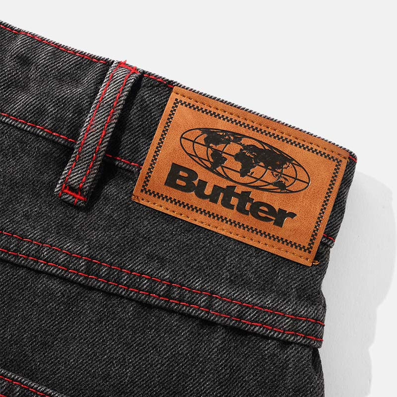 Butter Goods - Encounter Denim Shorts - Tinted Washed Black