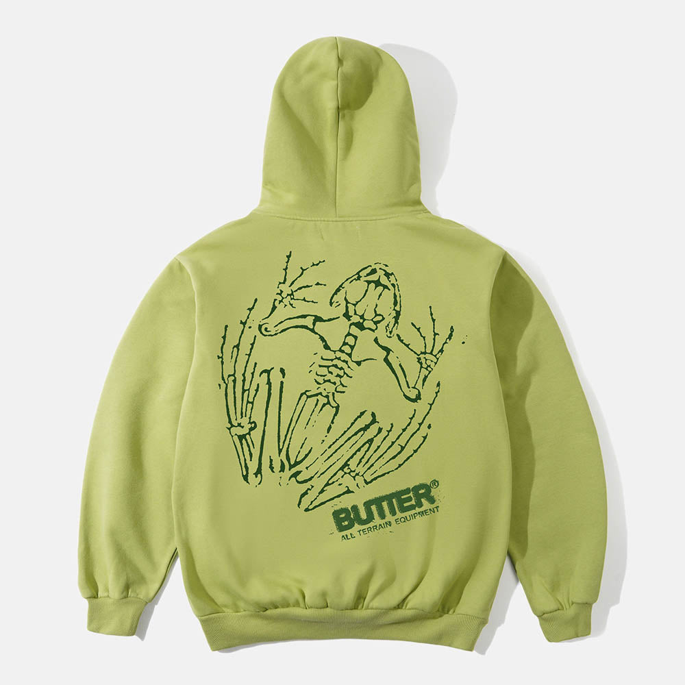 Butter Goods - Fossil Pullover Hooded Sweatshirt - Moss