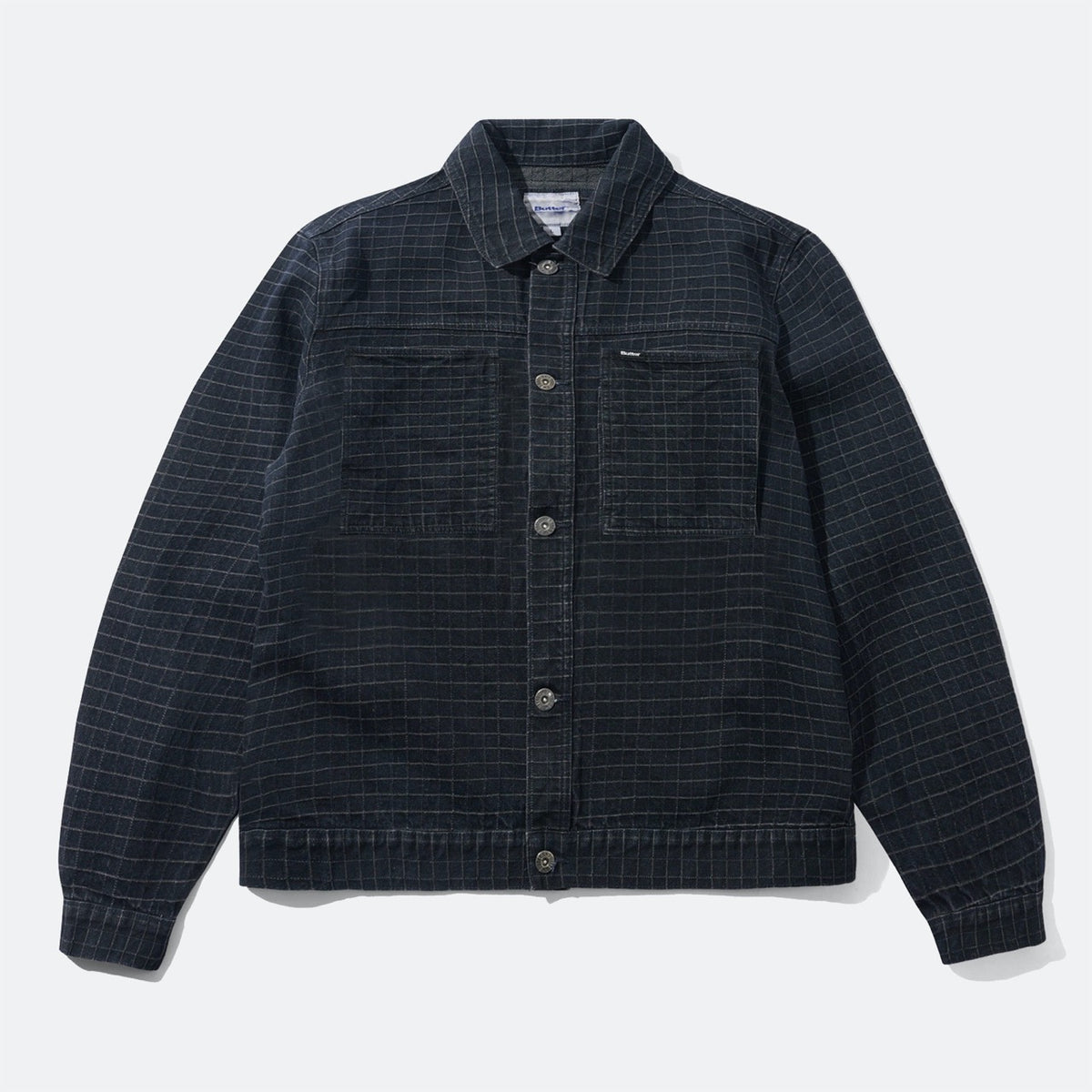 Butter Goods - Grid Denim Jacket - Overdye Black