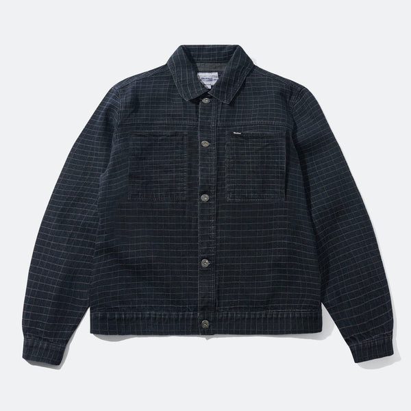Butter Goods - Grid Denim Jacket - Overdye Black