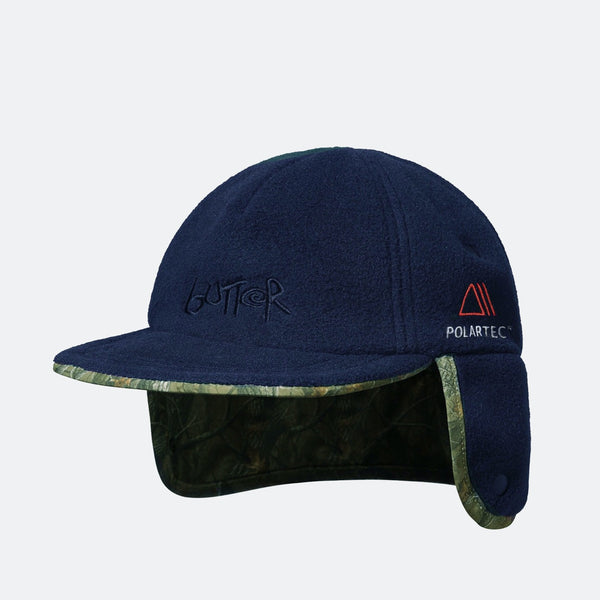 Butter Goods - Polartec Reversible Trapper Cap - Forest Camo / Navy