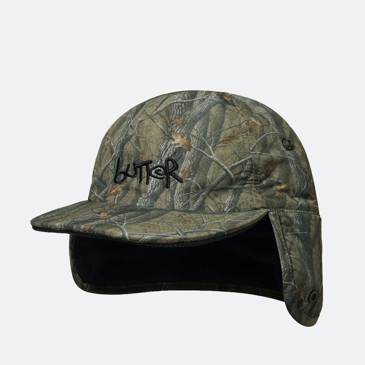 Butter Goods - Polartec Reversible Trapper Cap - Forest Camo / Navy