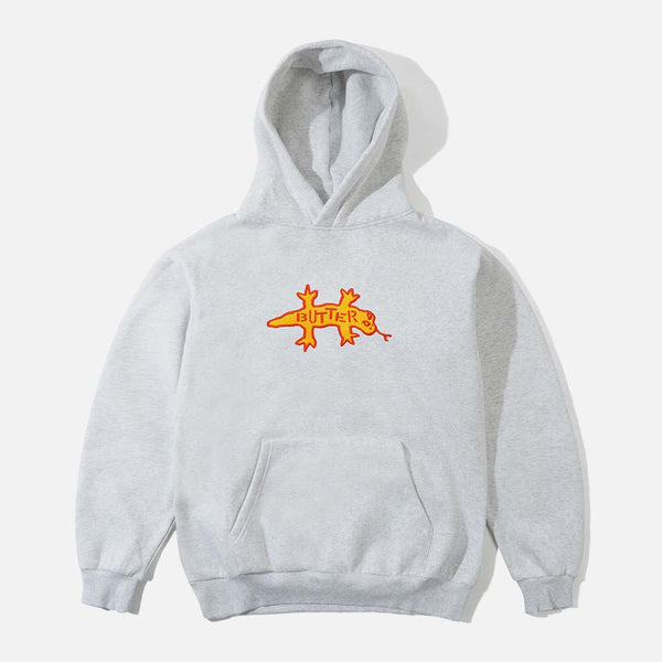 Butter Goods - Reptile Pullover Hooded Sweatshirt - Ash