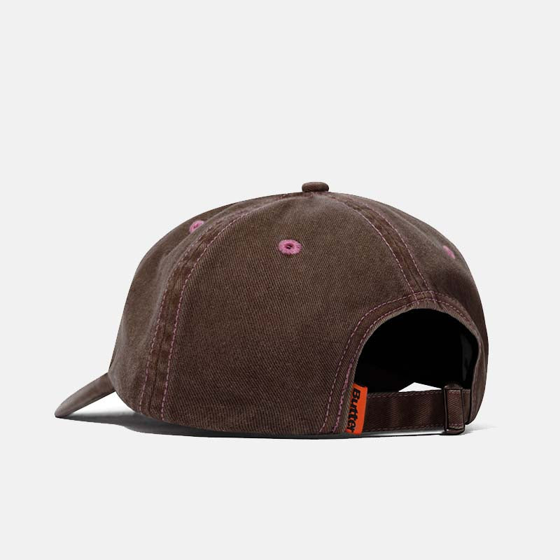 Butter Goods - Rounded Logo 6 Panel Cap - Washed Brown