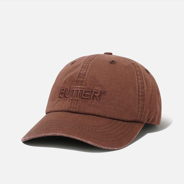 Butter Goods - Ripstop Rounded Logo Cap - Washed Brown