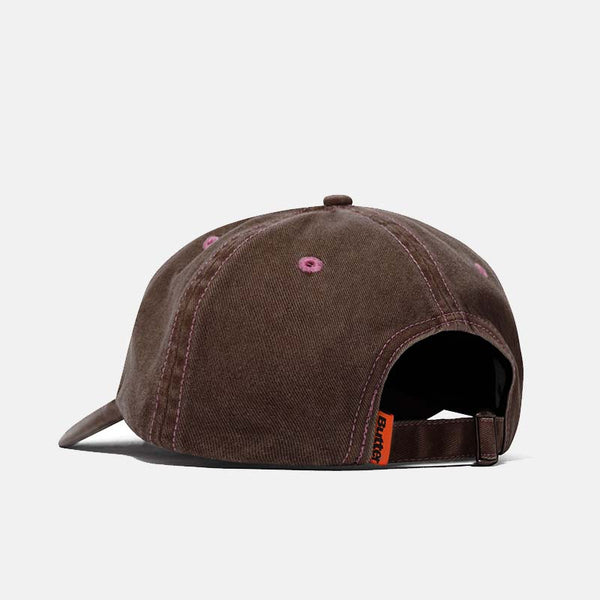 Butter Goods - Rounded Logo 6 Panel Cap - Washed Brown