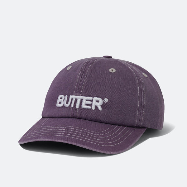 Butter Goods - Rounded Logo Cap - Washed Eggplant