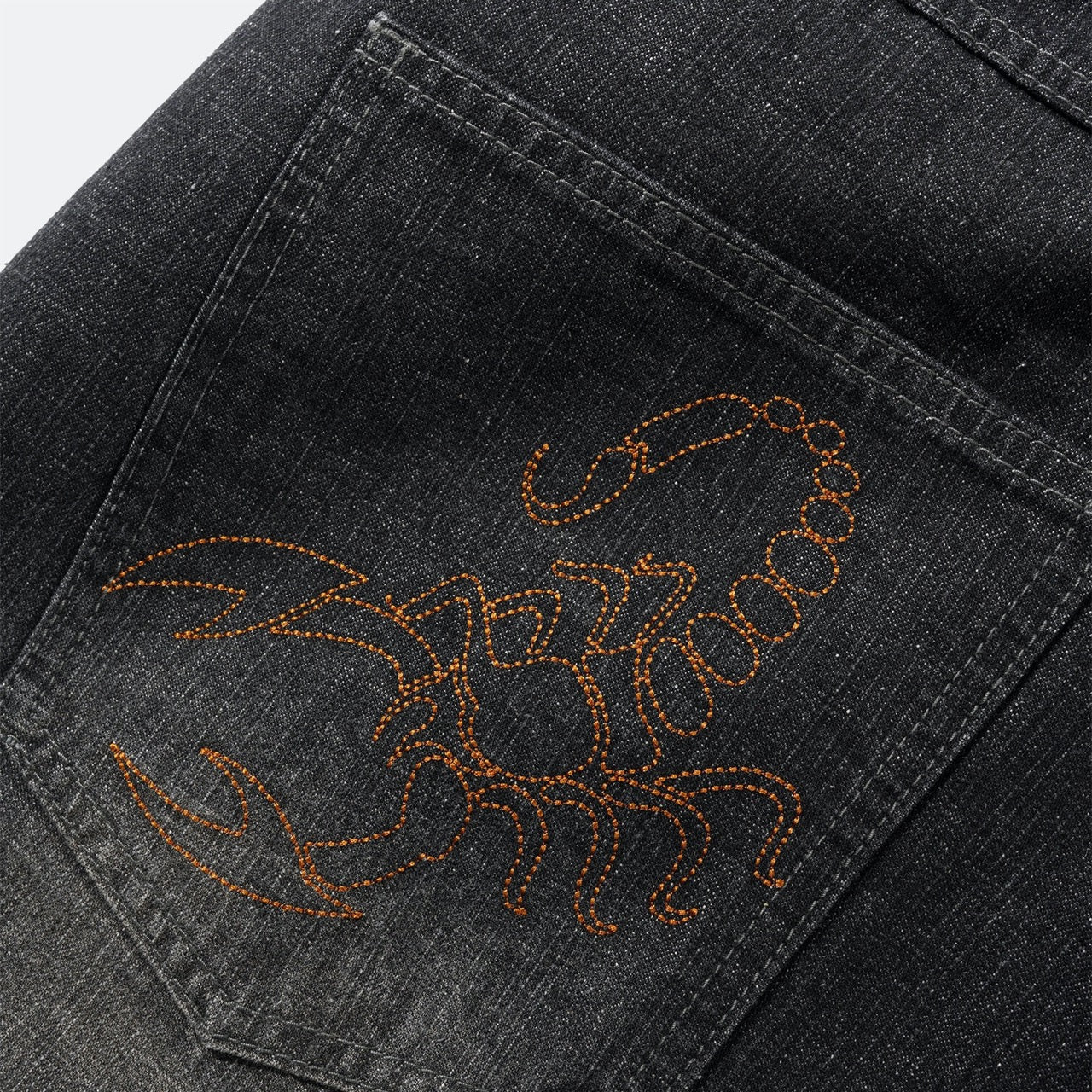 Butter Goods - Scorpion Stitch Denim Shorts - Slub Black