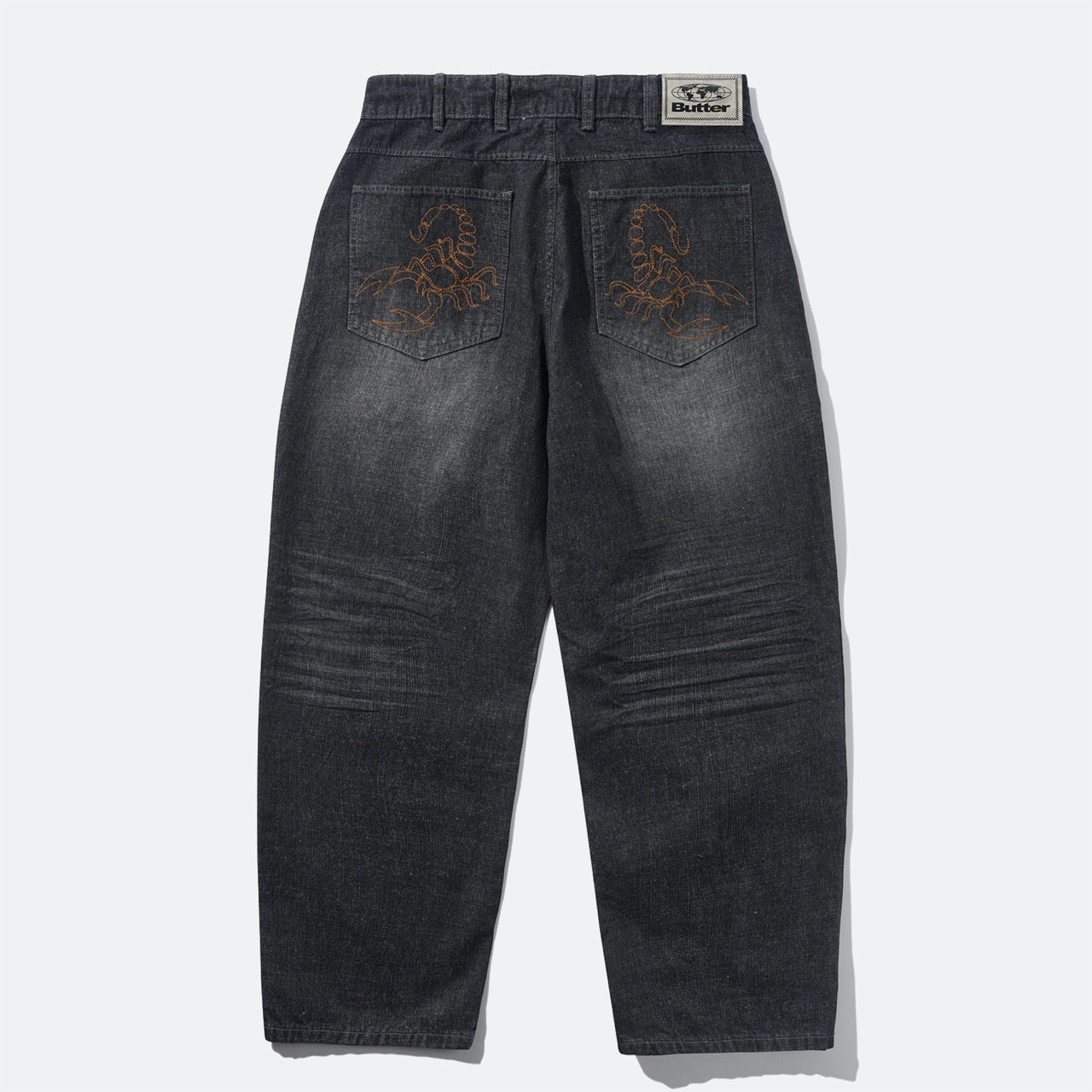 Butter Goods - Scorpion Stitch Denim Jeans - Slub Black