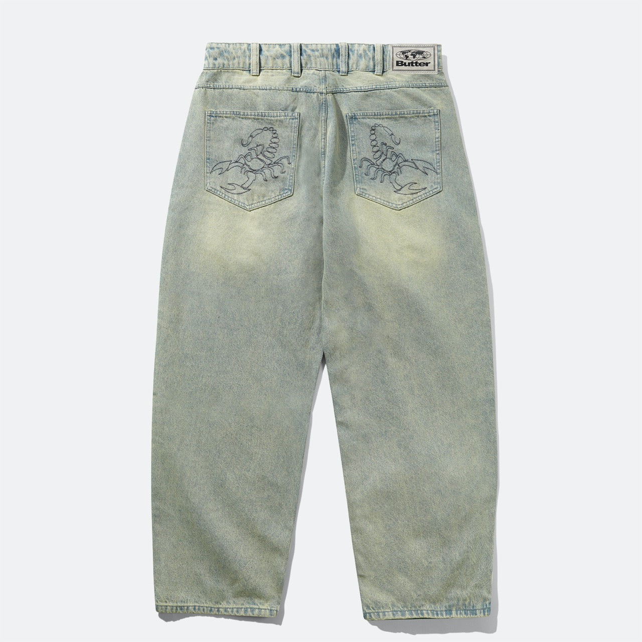 Butter Goods - Scorpion Stitch Denim Jeans - Tinted Light Blue