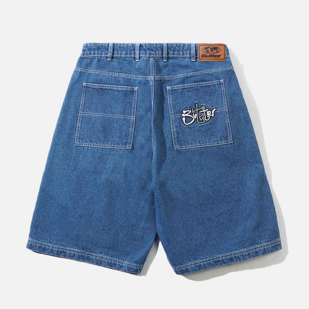 Butter Goods - Scribble Denim Shorts - Mid Blue