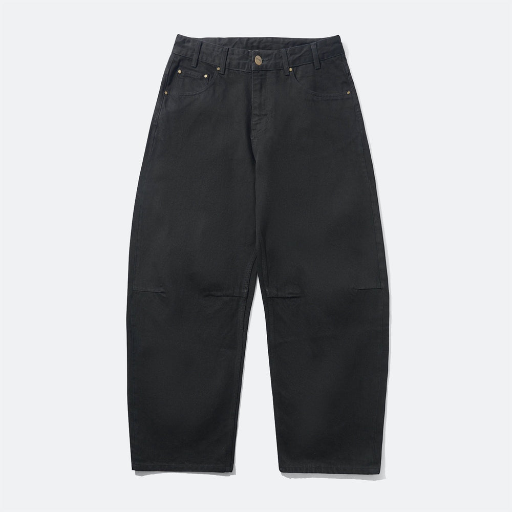 Butter Goods - Wide Cut Selvedge Denim Jeans - Flat Black