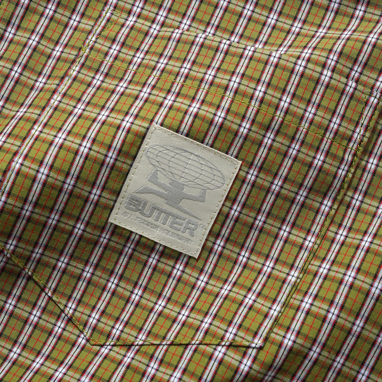 Butter Goods - Equipment Short Sleeve Shirt - Lime / Red
