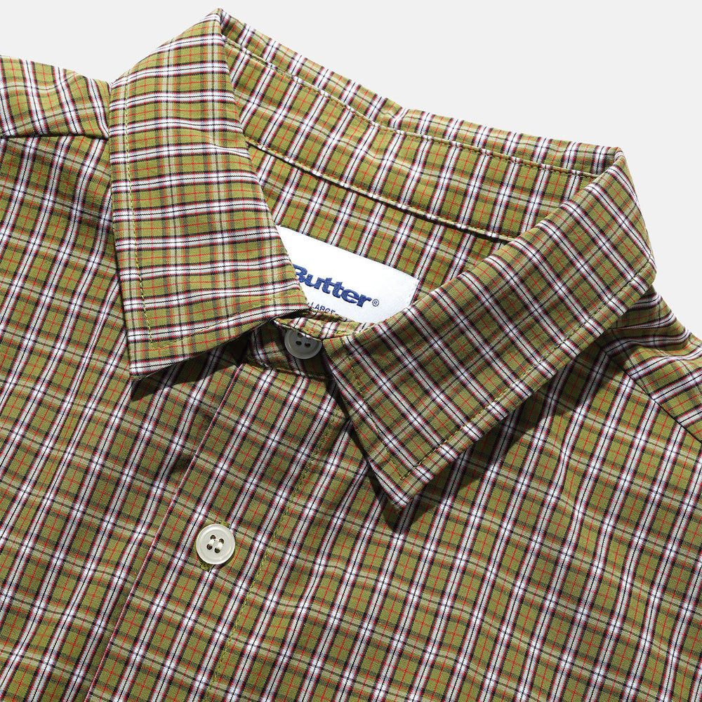 Butter Goods - Equipment Short Sleeve Shirt - Lime / Red