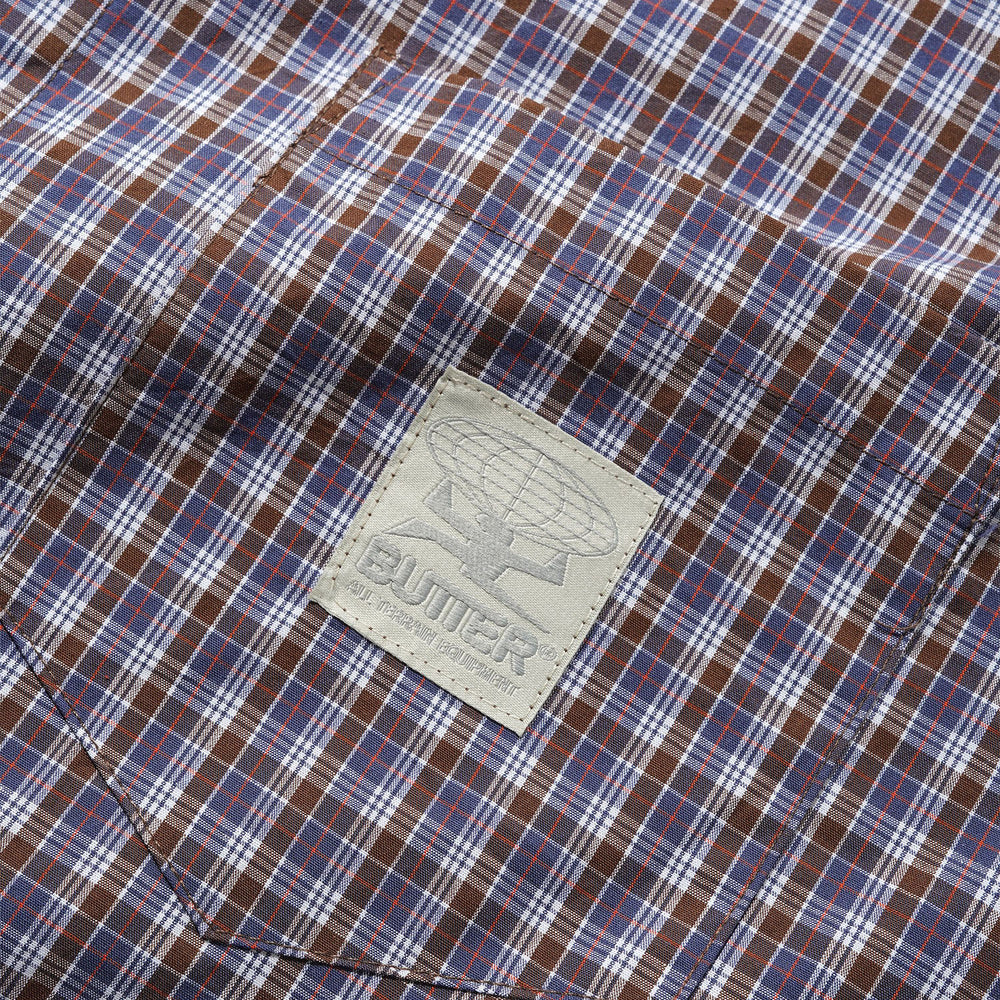Butter Goods - Equipment Short Sleeve Shirt - Navy / Brown