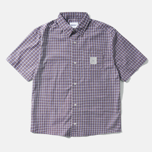 Butter Goods - Equipment Short Sleeve Shirt - Navy / Brown