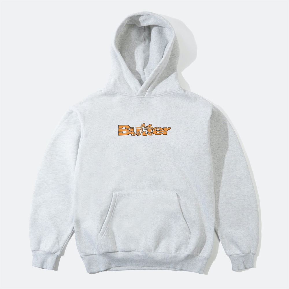 Butter Goods - Smashed Logo Hooded Sweatshirt - Ash