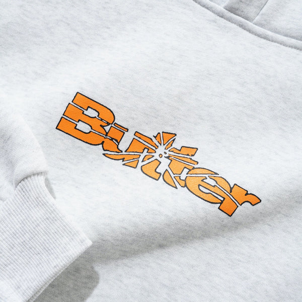 Butter Goods - Smashed Logo Hooded Sweatshirt - Ash