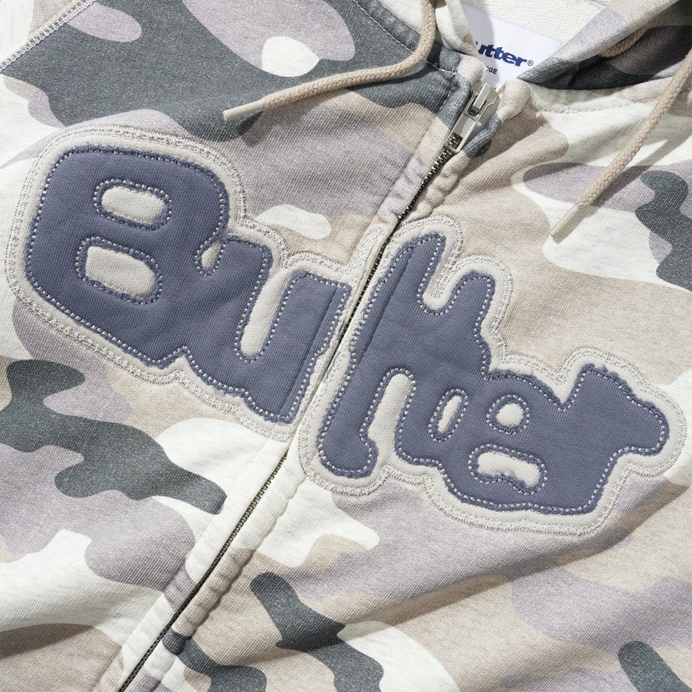 Butter Goods - Stretch Zip-Thru Hood - Snow Camo