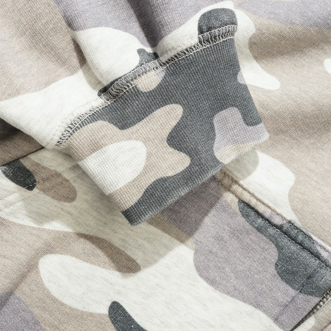 Butter Goods - Stretch Zip-Thru Hood - Snow Camo