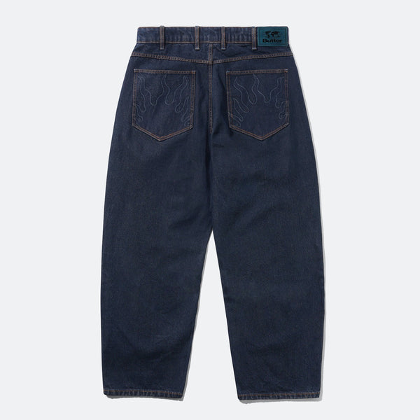 Butter Goods - Solar Fade Denim Jeans - Tinted Dark Indigo