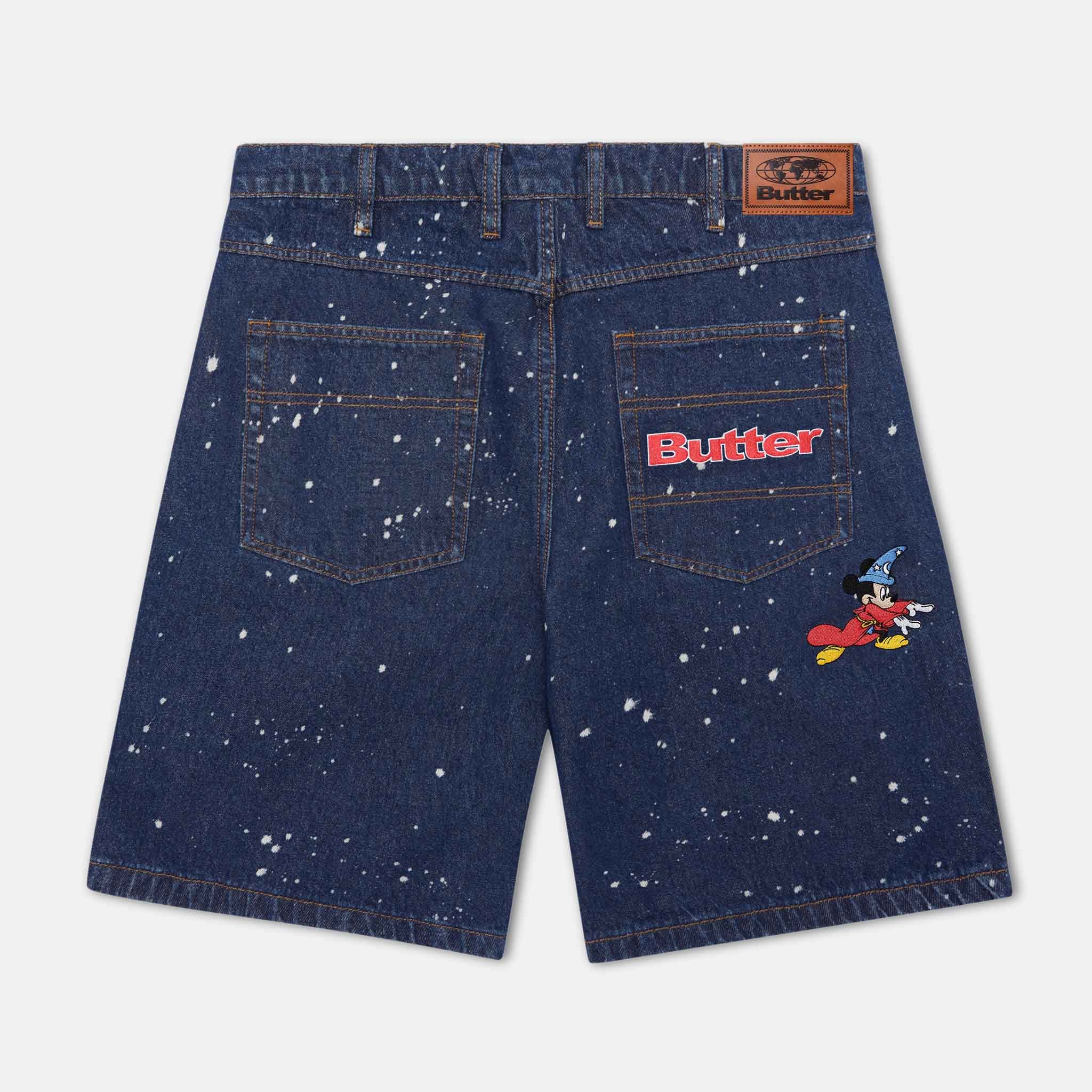 Butter Goods - Disney Sorcerer Baggy Denim Shorts - Bleach