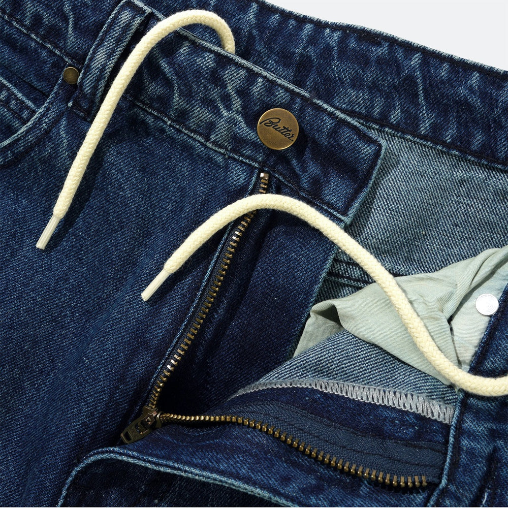 Butter Goods - Straight Leg Denim Jeans - Distressed Indigo