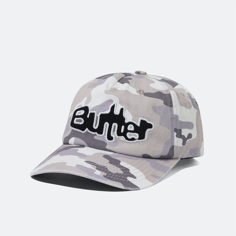 Butter Goods - Stretch 5 Panel Cap - Washed Snow Camo