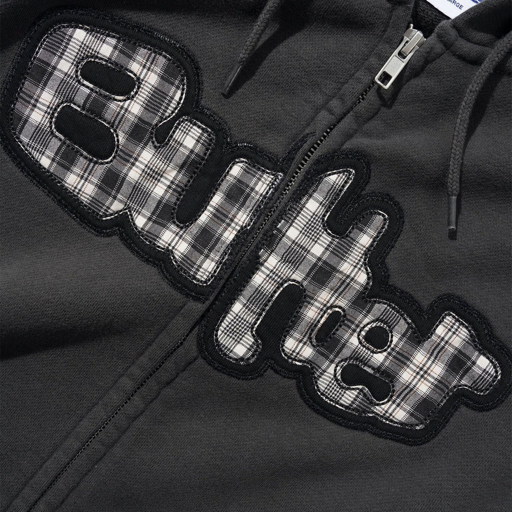 Butter Goods - Stretch Zip-Thru Hood - Washed Black