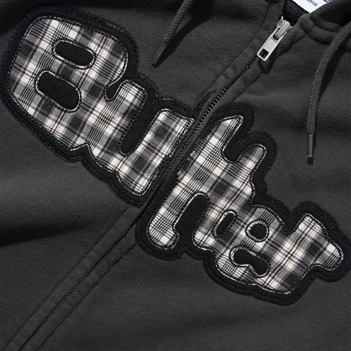 Butter Goods - Stretch Zip-Thru Hood - Washed Black