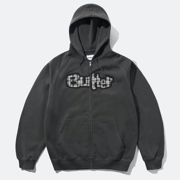 Butter Goods - Stretch Zip-Thru Hood - Washed Black