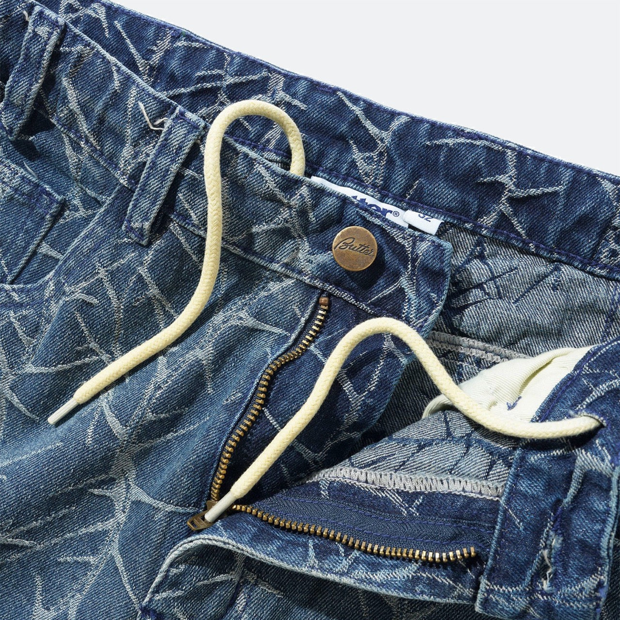Butter Goods - Thorn Camo Wide Cut Denim Jeans - Washed Indigo