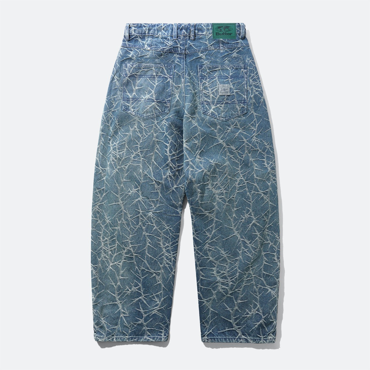 Butter Goods - Thorn Camo Wide Cut Denim Jeans - Washed Indigo
