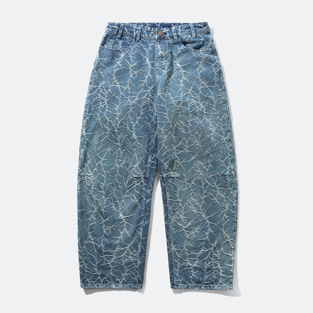 Butter Goods - Thorn Camo Wide Cut Denim Jeans - Washed Indigo