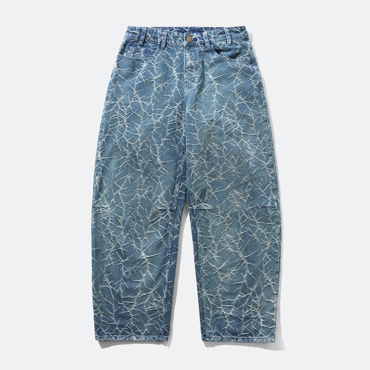 Butter Goods - Thorn Camo Wide Cut Denim Jeans - Washed Indigo