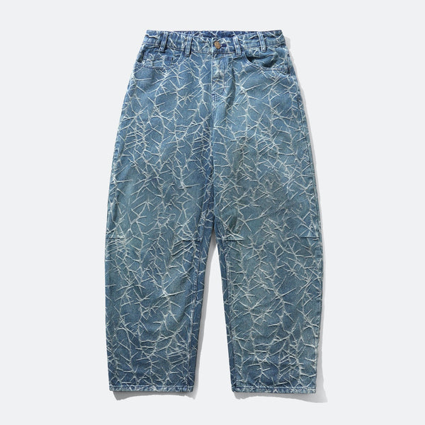 Butter Goods - Thorn Camo Wide Cut Denim Jeans - Washed Indigo