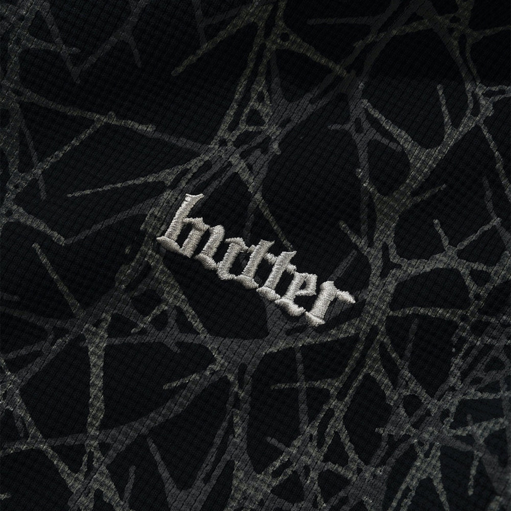 Butter Goods - Waffle Thorn Zip-Thru Hooded Sweatshirt - Black