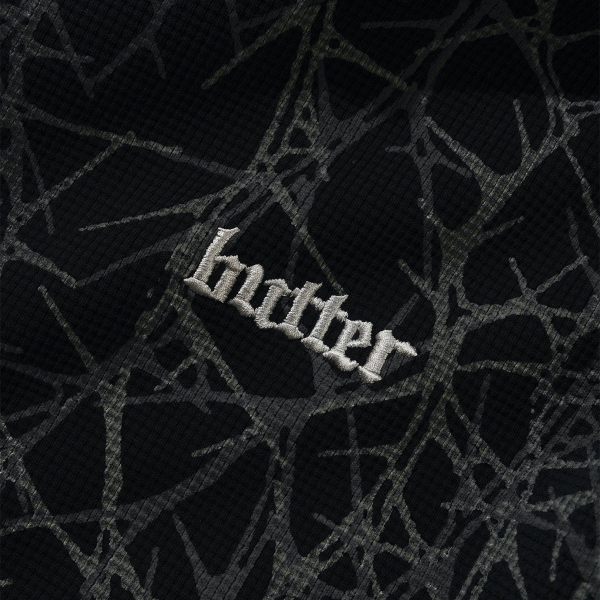 Butter Goods - Waffle Thorn Zip-Thru Hooded Sweatshirt - Black