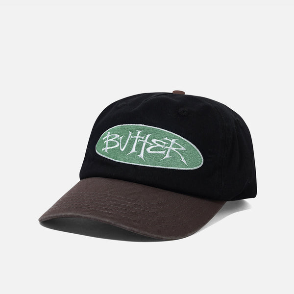 Butter Goods - Tide 5 Panel Snapback Cap - Washed Black / Dusk