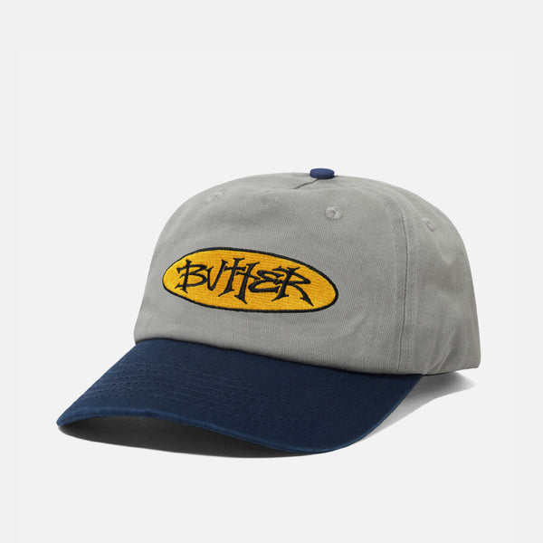 Butter Goods - Tide 5 Panel Snapback Cap - Washed Grey / Navy