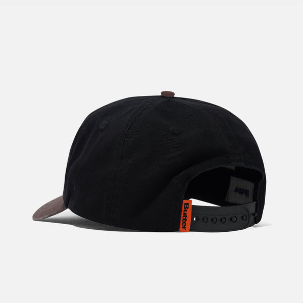 Butter Goods - Tide 5 Panel Snapback Cap - Washed Black / Dusk