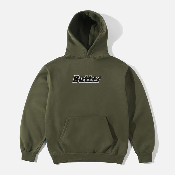 Butter Goods - Transit Pullover Hooded Sweatshirt - Army