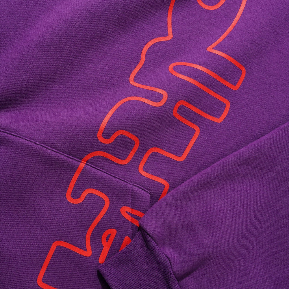 Butter Goods - Warped Pullover Hooded Sweatshirt - Purple