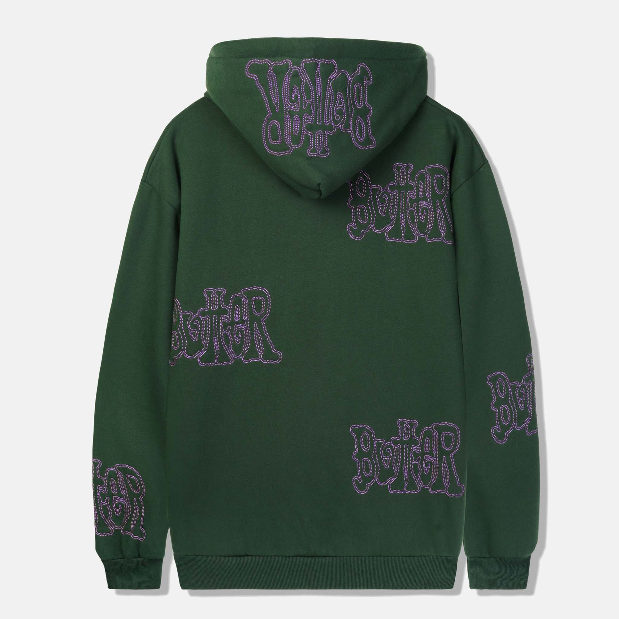 Butter Goods - Tour Zip-Thru Hooded Sweatshirt - Dark Green